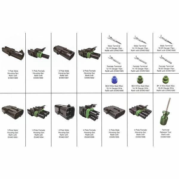 Eastwood 209 Piece Crimp-Right Weather-Tight Wiring Connector Tech Tray 4 Eastwood 209 Piece Crimp-Right Weather-Tight Wiring Connector Tech Tray - Image 4
